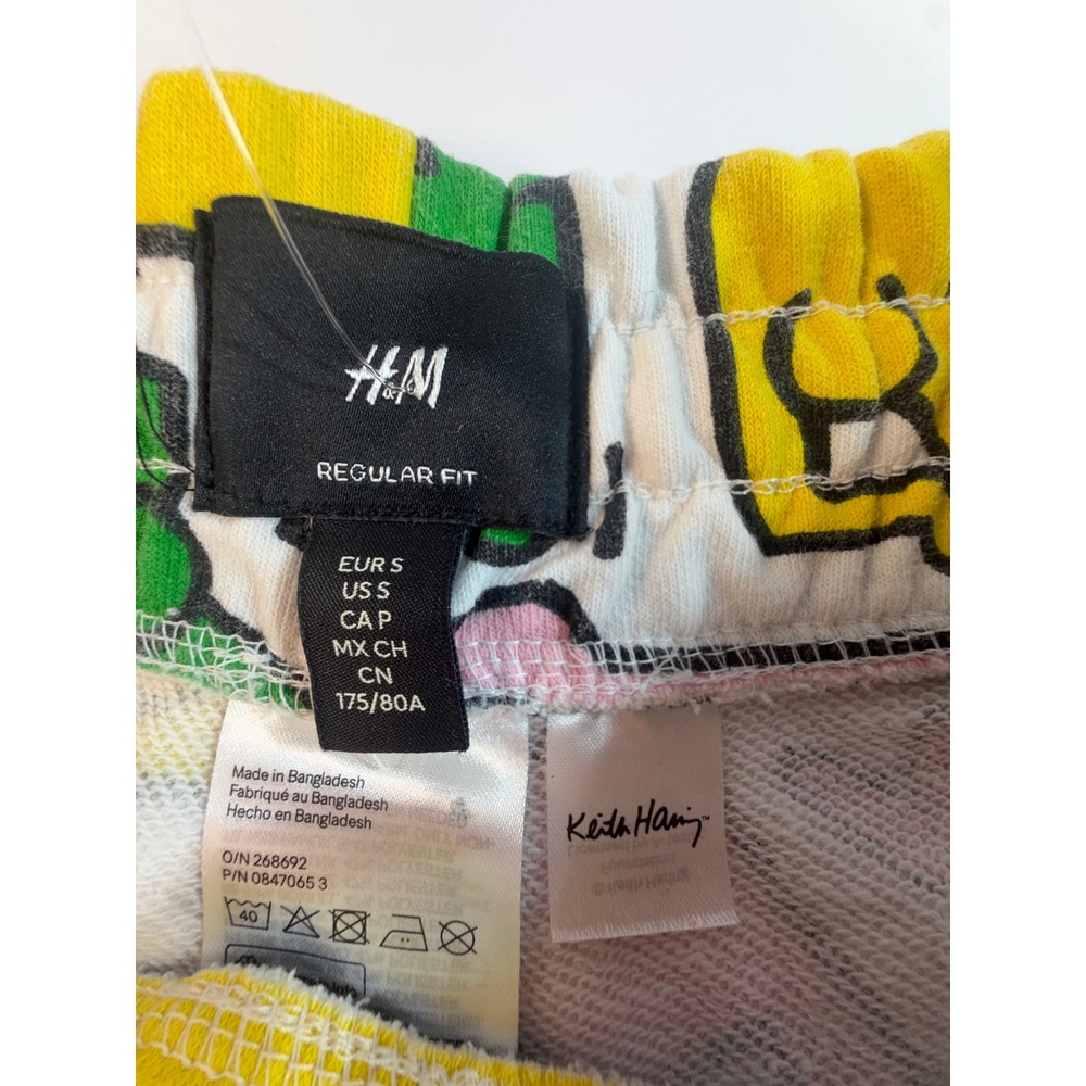 HM Keith Haring All Over Print Sweat Shorts Mens Small Pop Art Colorful Regular - Picture 2 of 4